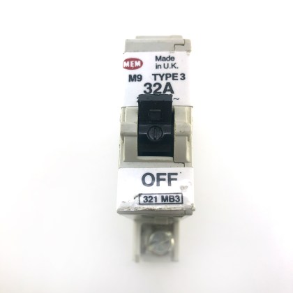 MEM 321MB3 M9 32A 32 Amp MCB Circuit Breaker Type 3